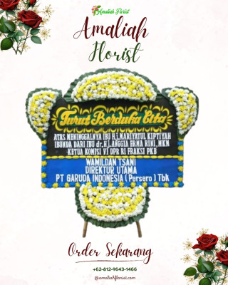 Papan Bunga Duka di Syamsudin Noor