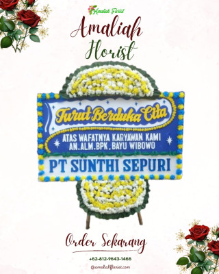 Papan Bunga Duka di Syamsudin Noor