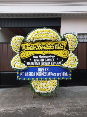 Papan Bunga Duka di Syamsudin Noor